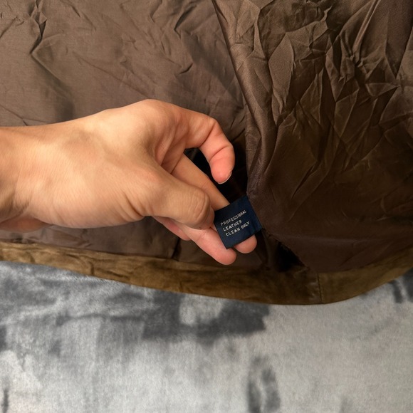 Brooks Brothers 346 Full Zip Leather Jacket Size X-Large Long Sleeve Collard - Picture 5 of 8